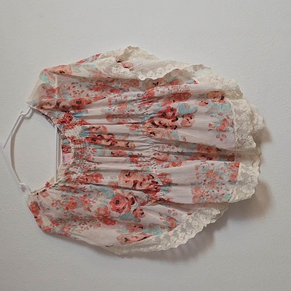 Candie's floral blouse XL/16